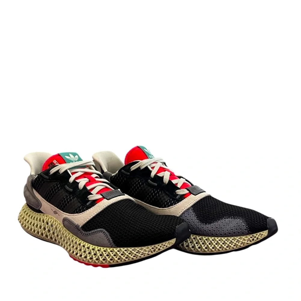 ADIDAS - BLACK TAN MINT GREEN ZX 4000 FUTURECRAFT “BLACK ONYX” SNEAKERS